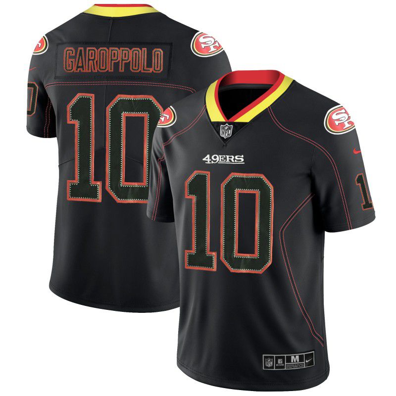 Men San Francisco 49ers #10 Garoppolo Nike Lights Out Black Color Rush Limited NFL Jerseys->san francisco 49ers->NFL Jersey